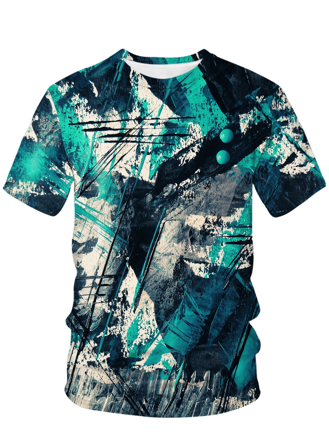 男士大码休闲运动T恤，有个性时尚潮流风