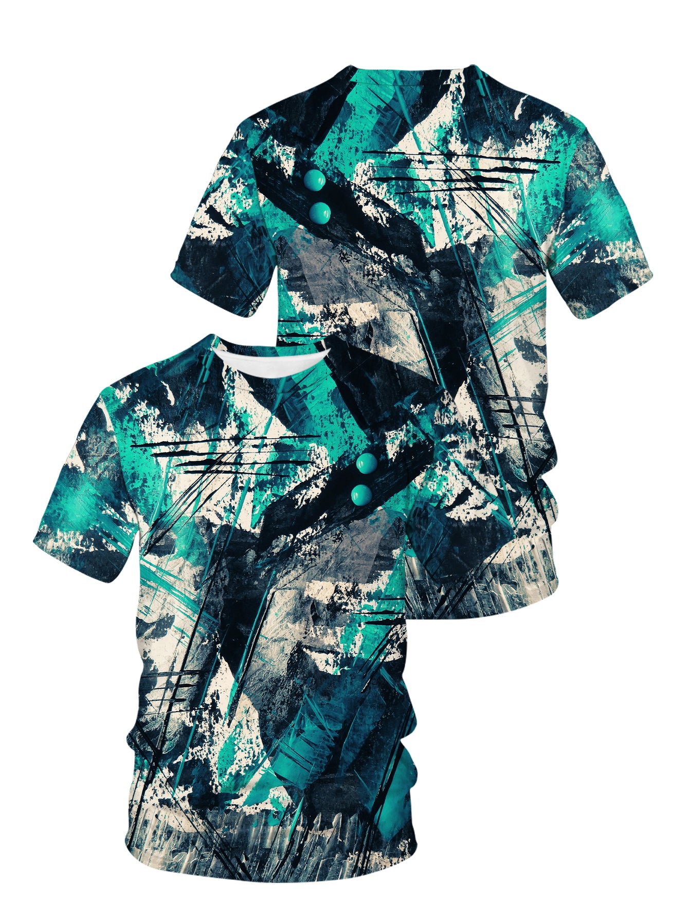 男士大码休闲运动T恤，有个性时尚潮流风